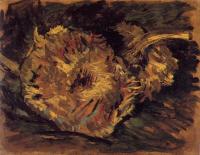 Gogh, Vincent van - Two Cut Sunflowers,One Upside Down